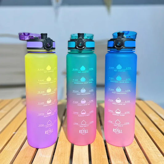 1 Liter Water Bottle Motivational Tumbler